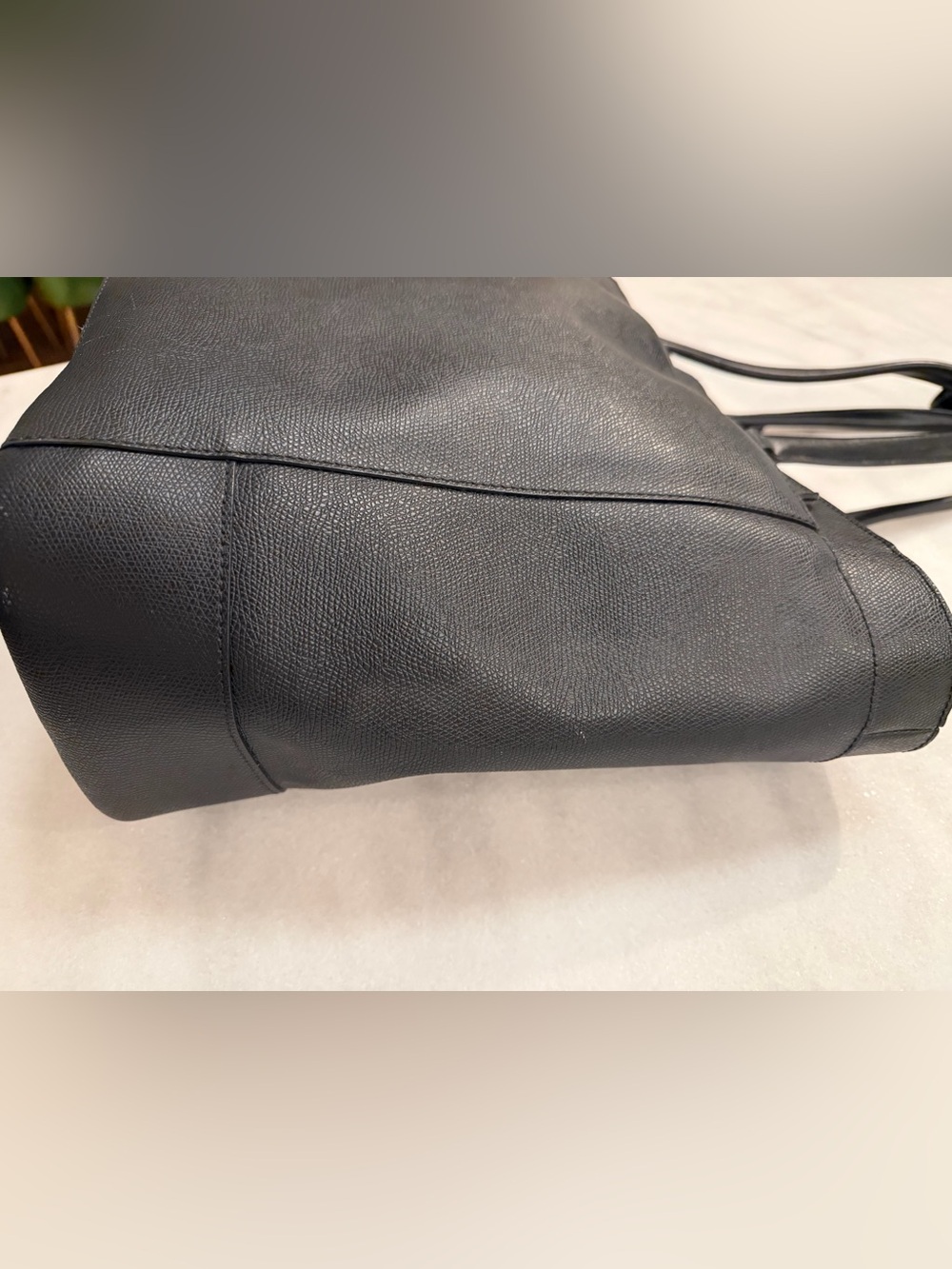 Tumi Sinclair Nora Black Textured Saffiano Leather Laptop Business Tote Bag - Picture 5 of 11